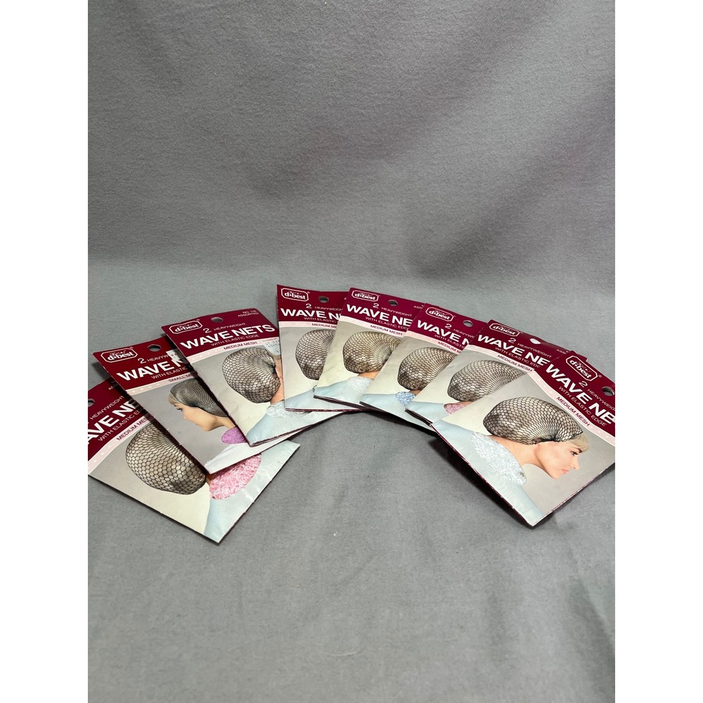 Vintage Deadstock‎ Wave Nets Heavyweight Hair Net Setting Caps Elastic Lot of 8